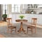 International Concepts Round 30 in Rd Top Pedestal Table, 2 San Remo Chairs, Distressed Oak, 30 in W, 30 in L, 29.1 in H K42-30RT-C10-2 - alternate 3